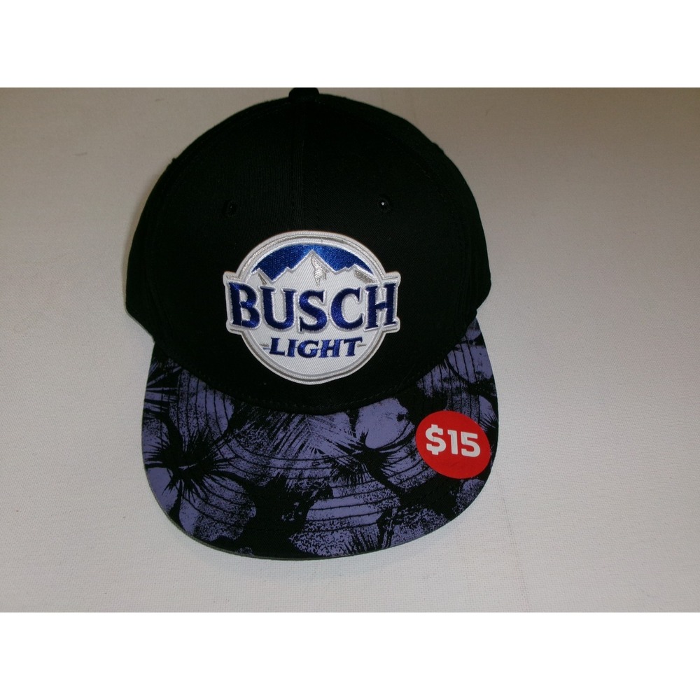 BUSCH LIGHT BEER TROPICAL GOLF BEACH SNAPBACK Y2K 00S HAT CAP VINTAGE S4
